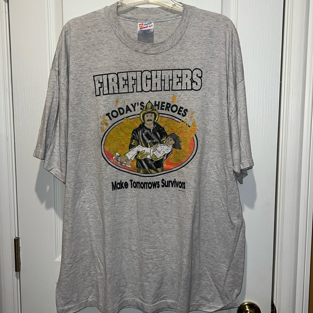 Vintage Single Stitch Firefighters XXL T-Shirt